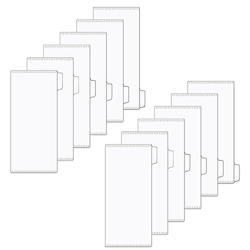 A6 Geldumschläge mit Index-Trennblättern, 6 Registerkarten, ohne Reißverschluss, mattiert, PP, ohne Loch, 12 Blatt, Budget-Umschläge für Geldscheine, Geldorganizer, 2 Stück von MEI YI TIAN