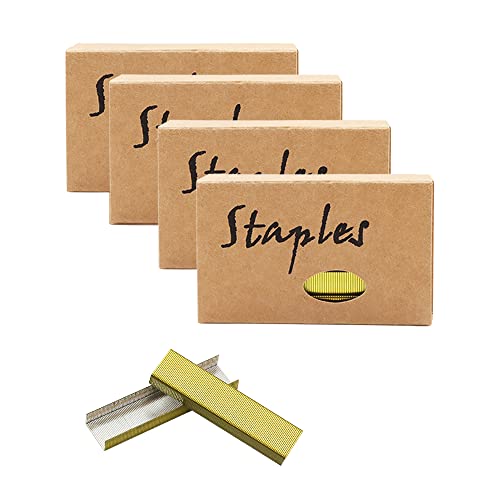 Heftklammer-Set, Tackerklammern, Gelbgold, 26/6, 12 mm breit, 950 Stück/Box, 4 Boxen/Packung mit 3800 Heftklammern für Büro Zubehör, Schule, Zuhause, Hefter, Nachfüllpackungen (4 Boxen, Gelbgold) Heftklammer-Set, Tackerklammern, Gelbgold, 26/6, 12 mm breit, 950 Stück/Box, 4 Boxen/Packung mit 3800 Heftklammern für Büro Zubehör, Schule, Zuhause, Hefter, Nachfüllpackungen (4 Boxen, Gelbgold) von MEI YI TIAN