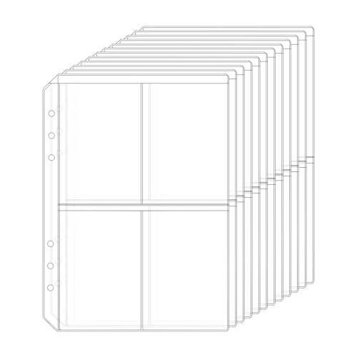 MEI YI TIAN 12 x A5 Bindertaschen, transparente Bindereinlagen, Umschläge, Fotohüllen, 6-fach gelocht, Aktenbeutel, PVC-Beutel, 4 Taschen, Ordner für 6-Ringbücher MEI YI TIAN 12 x A5 Bindertaschen, transparente Bindereinlagen, Umschläge, Fotohüllen, 6-fach gelocht, Aktenbeutel, PVC-Beutel, 4 Taschen, Ordner für 6-Ringbücher von MEI YI TIAN