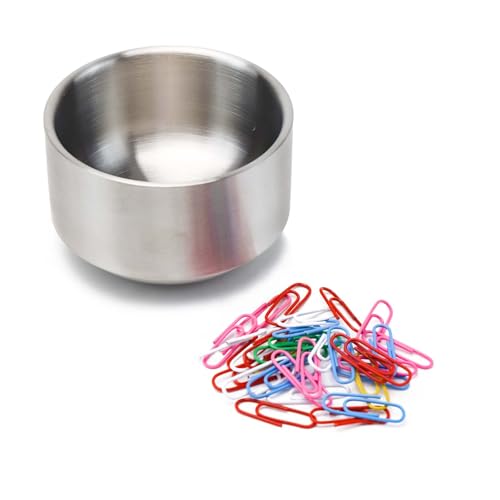 Silberner Büroklammer-Halter, Büroklammer-Spender, Edelstahl, Büroklammern, Organizer, Binder-Clip-Halter, runde Schüssel für Schreibtisch, Büro, Schule, Zuhause (Silber, hoher Büroklammerhalter) Silberner Büroklammer-Halter, Büroklammer-Spender, Edelstahl, Büroklammern, Organizer, Binder-Clip-Halter, runde Schüssel für Schreibtisch, Büro, Schule, Zuhause (Silber, hoher Büroklammerhalter) von MEI YI TIAN