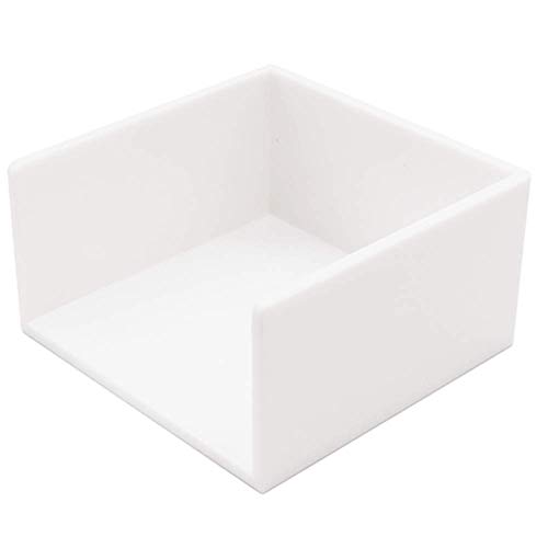 Weißer Memo-Halter, 3 x 3 PS Notizblock, Organizer, Haftnotizen, Würfelhalter für Zuhause und Büro, Schreibtisch-Organisation (weiß) von MEI YI TIAN