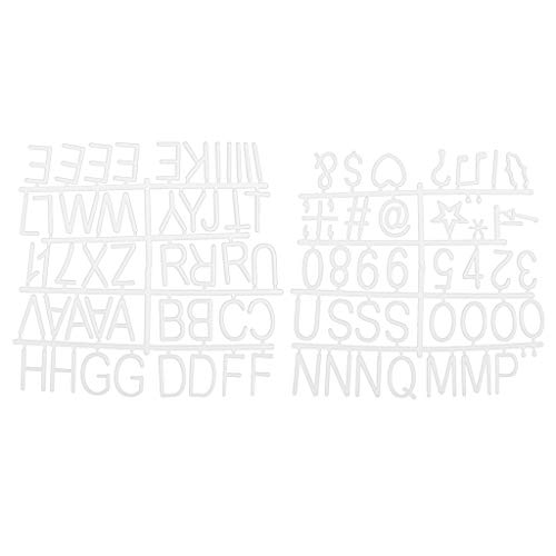 MEIBAOGE Buchstaben für Filz-Brieftafel 200 Stück Zahlen für wechselbare Buchstabentafel,Message Sticker-Weiß von MEIBAOGE
