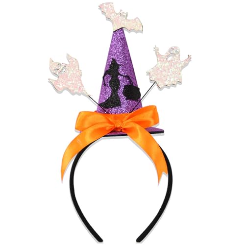 MEIBAOGE Glitzerndes Hexen-Stirnband, Weihnachts-Kopfbedeckung, Halloween-Party, Foto-Requisiten, Karaoke-Party, Kopfbedeckung, Cosplay-Zubehör von MEIBAOGE