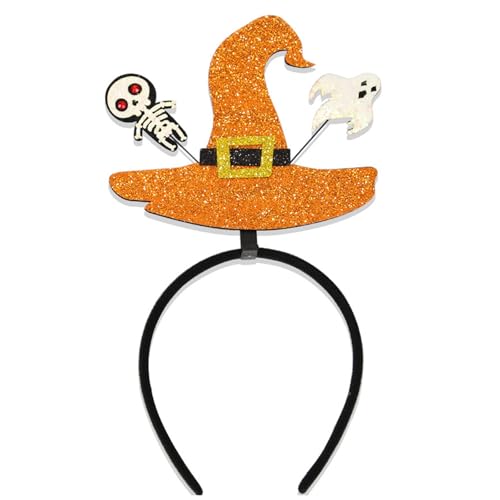 MEIBAOGE Glitzerndes Hexen-Stirnband, Weihnachts-Kopfbedeckung, Halloween-Party, Foto-Requisiten, Karaoke-Party, Kopfbedeckung, Cosplay-Zubehör von MEIBAOGE