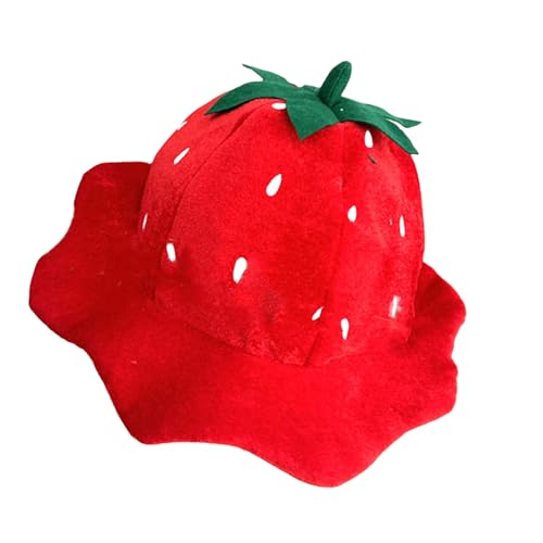 MEIBAOGE Halloween-Erdbeerhut, Kopfbedeckung, Plüsch, Obstkopf für Maskerade, Halloween, Plüsch, Cartoon-Hut, Kopfbedeckung MEIBAOGE Halloween-Erdbeerhut, Kopfbedeckung, Plüsch, Obstkopf für Maskerade, Halloween, Plüsch, Cartoon-Hut, Kopfbedeckung von MEIBAOGE