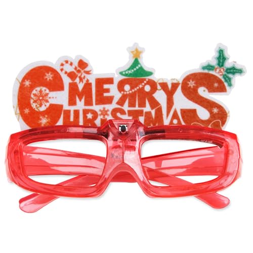 MEIBAOGE Weihnachtsbrille, Neujahrsbrille, beleuchtet, Weihnachtsfeier, Dekoration, einzigartige Foto-Requisiten von MEIBAOGE