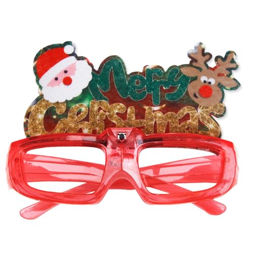 MEIBAOGE Weihnachtsbrille, Neujahrsbrille, beleuchtet, Weihnachtsfeier, Dekoration, einzigartige Foto-Requisiten von MEIBAOGE