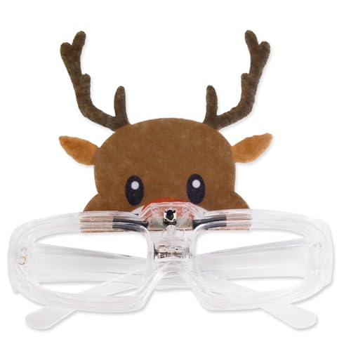 MEIBAOGE Weihnachtsbrille, Neujahrsbrille, beleuchtet, Weihnachtsfeier, Dekoration, einzigartige Foto-Requisiten von MEIBAOGE