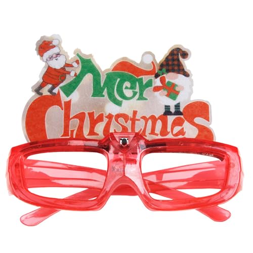 MEIBAOGE Weihnachtsbrille, Neujahrsbrille, beleuchtet, Weihnachtsfeier, Dekoration, einzigartige Foto-Requisiten von MEIBAOGE
