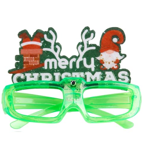 MEIBAOGE Weihnachtsbrille, Neujahrsbrille, beleuchtet, Weihnachtsfeier, Dekoration, einzigartige Foto-Requisiten von MEIBAOGE