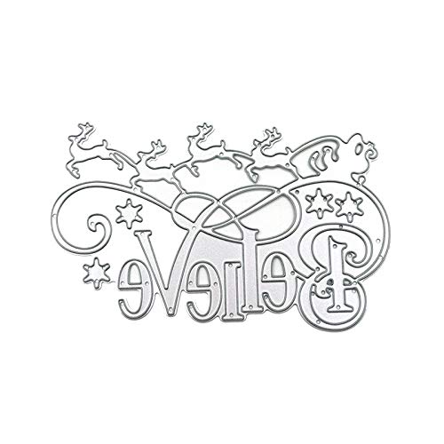 Metall-Stanzformen mit Aufschrift "Merry Christmas", für Scrapbooking, Alben, Papierbasteln, Kartenherstellung von MEIBAOGE