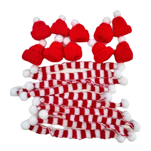 Praktische Packung mit 20 kleinen Weihnachtsmützen Dekorationen Partyzubehör für stilvolle Flaschen und Festival-Heimdekoration Praktische Packung mit 20 kleinen Weihnachtsmützen Dekorationen Partyzubehör für stilvolle Flaschen und Festival-Heimdekoration von MEIBAOGE