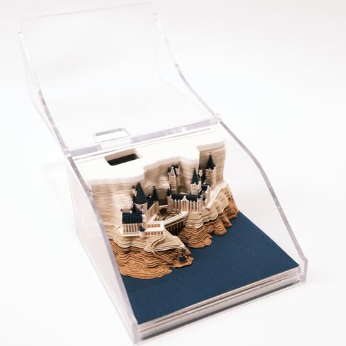 MEICHI 3D Notizblock, nicht verklebt, 3D Schlossmodell Papierkunst mit Klapp-Displaybox, 9 x 9 x 5 cm, 150 Blätter, 3D Memo Pad MEICHI 3D Notizblock, nicht verklebt, 3D Schlossmodell Papierkunst mit Klapp-Displaybox, 9 x 9 x 5 cm, 150 Blätter, 3D Memo Pad von MEICHI