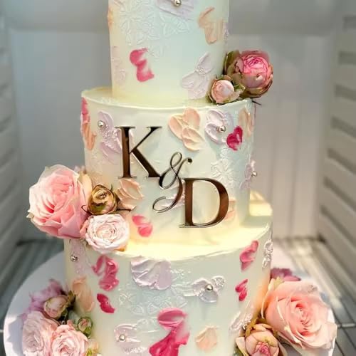 Individuelle Hochzeitstortendekoration Aus Acryl Mit Den Initialen Des Brautpaares, Personalisierte Tortenaufsatz-Plakette For Hochzeit, Geburtstag, Jahrestag, Babyparty Individuelle Hochzeitstortendekoration Aus Acryl Mit Den Initialen Des Brautpaares, Personalisierte Tortenaufsatz-Plakette For Hochzeit, Geburtstag, Jahrestag, Babyparty von MEIEG