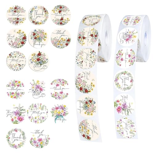 MEISO 1000 Stück, 2,5 cm, selbstklebend, Dankeschön-Etiketten, rund, für Verpackung, Dekoration, DIY, Geschenk, Umschlag, Geschenke, Backen, Hochzeit MEISO 1000 Stück, 2,5 cm, selbstklebend, Dankeschön-Etiketten, rund, für Verpackung, Dekoration, DIY, Geschenk, Umschlag, Geschenke, Backen, Hochzeit von MEISO