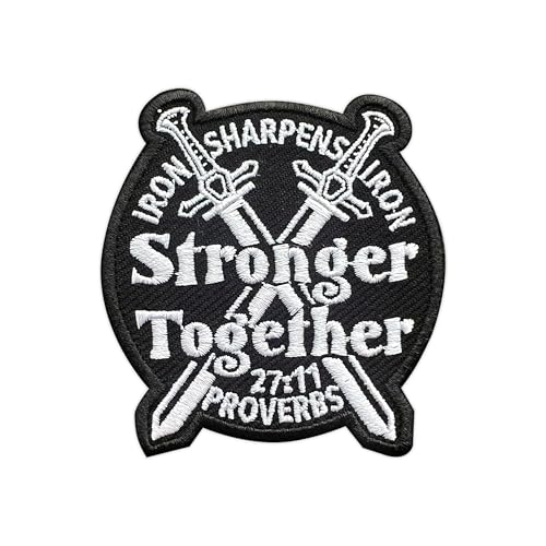 MEIYSTICK Aufnäher mit Aufschrift "Stronger Together", zum Aufbügeln oder Aufnähen, für Kleidung, Rucksäcke, Hüte, Jeans, Taschen, Schwert, Bibel, Größe 7,6 cm, zum Aufbügeln oder Aufnähen MEIYSTICK Aufnäher mit Aufschrift "Stronger Together", zum Aufbügeln oder Aufnähen, für Kleidung, Rucksäcke, Hüte, Jeans, Taschen, Schwert, Bibel, Größe 7,6 cm, zum Aufbügeln oder Aufnähen von MEIYSTICK