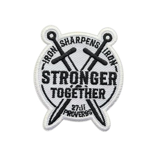 MEIYSTICK Bügelbild mit Aufschrift "Stronger Together", für Kleidung, Rucksäcke, Hüte, Jeans, Taschen, Schwert, Bibel, Größe 7,6 cm, zum Aufbügeln oder Aufnähen, Glaube, Stickerei-Flicken für Christen MEIYSTICK Bügelbild mit Aufschrift "Stronger Together", für Kleidung, Rucksäcke, Hüte, Jeans, Taschen, Schwert, Bibel, Größe 7,6 cm, zum Aufbügeln oder Aufnähen, Glaube, Stickerei-Flicken für Christen von MEIYSTICK
