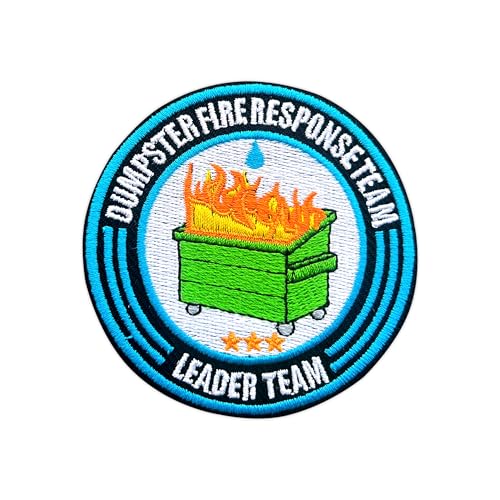 MEIYSTICK Dumpster Fire Response Leader Team-Stickerei-Flicken für Kleidung, Rucksäcke, Hüte, Jeans, Taschen, Dumpster Fire Größe 7,6 cm, zum Aufbügeln oder Aufnähen, Applikation, Stickerei-Aufnäher MEIYSTICK Dumpster Fire Response Leader Team-Stickerei-Flicken für Kleidung, Rucksäcke, Hüte, Jeans, Taschen, Dumpster Fire Größe 7,6 cm, zum Aufbügeln oder Aufnähen, Applikation, Stickerei-Aufnäher von MEIYSTICK