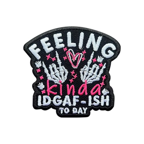 MEIYSTICK Feeling Kinda IDGAF-ISH Today Stickerei-Aufnäher für Kleidung, Rucksäcke, Hüte, Jeans, Taschen, Skelett, Größe 7,6 cm, Bügelbild oder Aufnäher, Applikation, Stickerei-Aufnäher, sarkastisches MEIYSTICK Feeling Kinda IDGAF-ISH Today Stickerei-Aufnäher für Kleidung, Rucksäcke, Hüte, Jeans, Taschen, Skelett, Größe 7,6 cm, Bügelbild oder Aufnäher, Applikation, Stickerei-Aufnäher, sarkastisches von MEIYSTICK