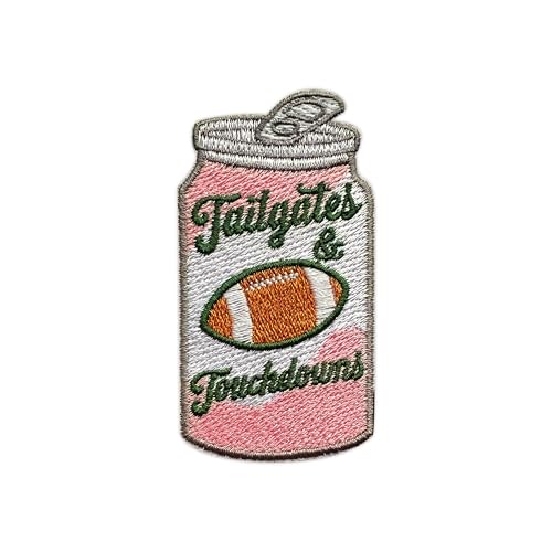 MEIYSTICK Heckklappen & Touchdowns Stickerei Patch für Kleidung, Rucksäcke, Hüte, Jeans, Taschen, Fußball-Party, Größe 7,6 cm, zum Aufbügeln oder Aufnähen, Sportapplikation, Stickerei-Aufnäher MEIYSTICK Heckklappen & Touchdowns Stickerei Patch für Kleidung, Rucksäcke, Hüte, Jeans, Taschen, Fußball-Party, Größe 7,6 cm, zum Aufbügeln oder Aufnähen, Sportapplikation, Stickerei-Aufnäher von MEIYSTICK