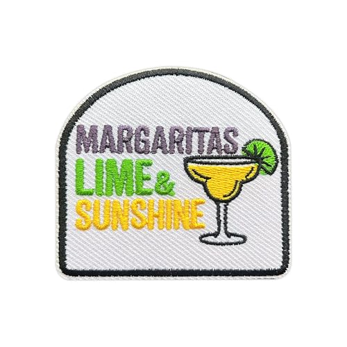 MEIYSTICK Margarita, Limettengrün und Sonnenschein-Stickerei-Aufnäher für Kleidung, Rucksäcke, Hüte, Jeans, Taschen, Sommer-Getränke, Größe 7,6 cm, Bügelbild oder Aufnäher, Applikation MEIYSTICK Margarita, Limettengrün und Sonnenschein-Stickerei-Aufnäher für Kleidung, Rucksäcke, Hüte, Jeans, Taschen, Sommer-Getränke, Größe 7,6 cm, Bügelbild oder Aufnäher, Applikation von MEIYSTICK