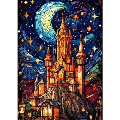 MEIYUDA 5D Diamant Painting Bilder für Erwachsene und Kinder, Diamond Painting Schloss, Mosaic Style Diamond Painting Set, Diamant Malerei für Haus Dekoration 30x40cm MEIYUDA 5D Diamant Painting Bilder für Erwachsene und Kinder, Diamond Painting Schloss, Mosaic Style Diamond Painting Set, Diamant Malerei für Haus Dekoration 30x40cm von MEIYUDA