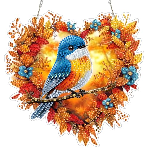 MEIYUDA 5D Diamond Painting Anhänger Erwachsene Kinder Liebe Herz, Sonnenfänger Fensterbilder DIY Set Lichtfanger, Malerei Kristall Diamond Painting Set Erwachsene für Home Wand Décor MEIYUDA 5D Diamond Painting Anhänger Erwachsene Kinder Liebe Herz, Sonnenfänger Fensterbilder DIY Set Lichtfanger, Malerei Kristall Diamond Painting Set Erwachsene für Home Wand Décor von MEIYUDA
