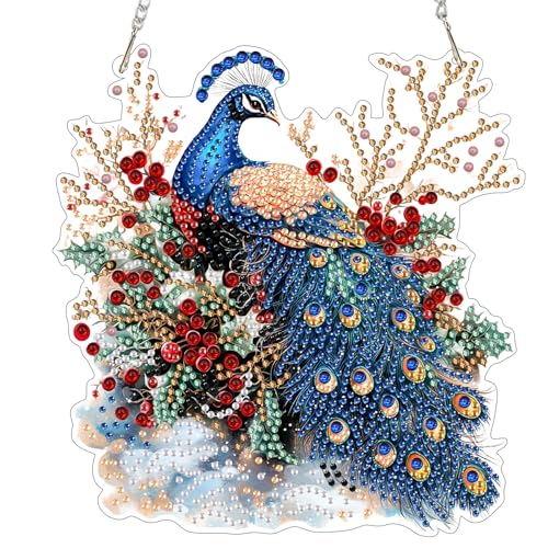 MEIYUDA 5D Diamond Painting Anhänger Erwachsene Pfau Blume, Sonnenfänger Diamond Painting Set Fensterbilder, Lichtfanger Bilder Bastelset Erwachsene Kinder Malerei für Home Wand Décor MEIYUDA 5D Diamond Painting Anhänger Erwachsene Pfau Blume, Sonnenfänger Diamond Painting Set Fensterbilder, Lichtfanger Bilder Bastelset Erwachsene Kinder Malerei für Home Wand Décor von MEIYUDA