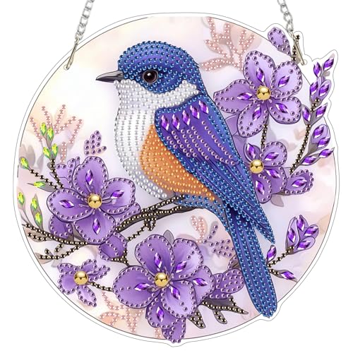 MEIYUDA 5D Diamond Painting Anhänger Erwachsene Vögel Blumen, Sonnenfänger Diamond Painting Set Fensterbilder, Lichtfanger Bilder Bastelset Erwachsene Kinder Malerei für Home Wand Décor MEIYUDA 5D Diamond Painting Anhänger Erwachsene Vögel Blumen, Sonnenfänger Diamond Painting Set Fensterbilder, Lichtfanger Bilder Bastelset Erwachsene Kinder Malerei für Home Wand Décor von MEIYUDA