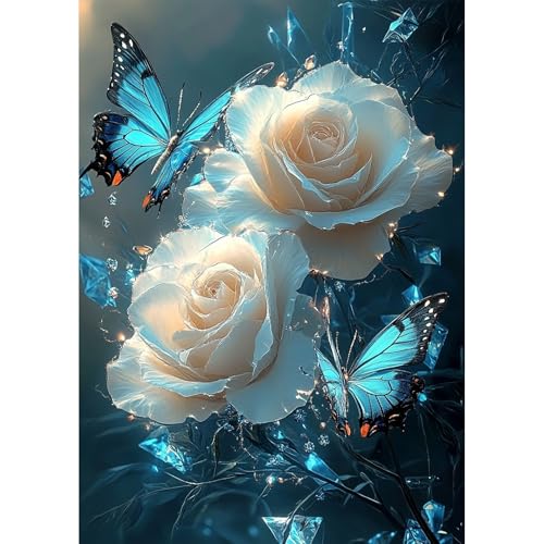 MEIYUDA 5D Diamond Painting Bilder Erwachsene Blumen, Diamond Painting Set Bild Schmetterling, Diamant Painting Bilder Bastelset Erwachsene Kinder Malerei für Home Wand Décor 30x40cm MEIYUDA 5D Diamond Painting Bilder Erwachsene Blumen, Diamond Painting Set Bild Schmetterling, Diamant Painting Bilder Bastelset Erwachsene Kinder Malerei für Home Wand Décor 30x40cm von MEIYUDA