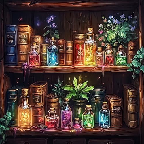 MEIYUDA 5D Diamond Painting Bilder Erwachsene Bücherregal Pflanze, Diamond Painting Set Bild, Diamant Painting Bilder Bastelset Erwachsene Kinder Malerei für Home Wand Décor 30x30cm MEIYUDA 5D Diamond Painting Bilder Erwachsene Bücherregal Pflanze, Diamond Painting Set Bild, Diamant Painting Bilder Bastelset Erwachsene Kinder Malerei für Home Wand Décor 30x30cm von MEIYUDA