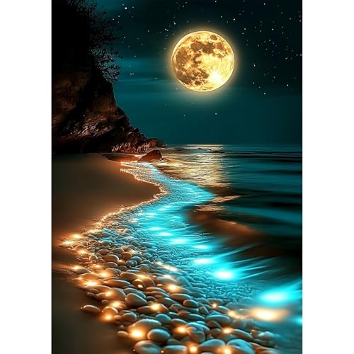 MEIYUDA 5D Diamond Painting Bilder Erwachsene Kinder Strand Nachtansicht, Diamant Painting Bilder Diy Set Bild, Malerei Kristall Diamond Painting Set Erwachsene für Home Wand Décor 30x40cm MEIYUDA 5D Diamond Painting Bilder Erwachsene Kinder Strand Nachtansicht, Diamant Painting Bilder Diy Set Bild, Malerei Kristall Diamond Painting Set Erwachsene für Home Wand Décor 30x40cm von MEIYUDA