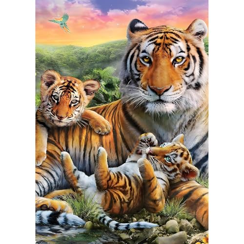 MEIYUDA 5D Diamond Painting Bilder Erwachsene Kinder Tiger Familie, Diamant Painting Bilder Diy Set Bild, Malerei Kristall Diamond Painting Set Erwachsene für Home Wand Décor 30x40cm MEIYUDA 5D Diamond Painting Bilder Erwachsene Kinder Tiger Familie, Diamant Painting Bilder Diy Set Bild, Malerei Kristall Diamond Painting Set Erwachsene für Home Wand Décor 30x40cm von MEIYUDA
