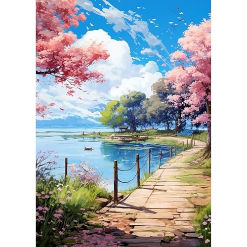 MEIYUDA 5D Diamond Painting Lakeside, Diamant-Malerei-Set Bild, Diamant Painting Bilder Bastelset Erwachsene Kinder Malerei Stickerei für Home Wand Décor 30x40cm MEIYUDA 5D Diamond Painting Lakeside, Diamant-Malerei-Set Bild, Diamant Painting Bilder Bastelset Erwachsene Kinder Malerei Stickerei für Home Wand Décor 30x40cm von MEIYUDA