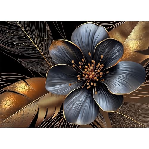 MEIYUDA 5D Diamond Painting Bilder Erwachsene Schwarz Goldene Blätter, Diamant Painting Bilder Diy Set Bild, Malerei Kristall Diamond Painting Set Erwachsene Kinder für Home Wand Décor 40x30cm MEIYUDA 5D Diamond Painting Bilder Erwachsene Schwarz Goldene Blätter, Diamant Painting Bilder Diy Set Bild, Malerei Kristall Diamond Painting Set Erwachsene Kinder für Home Wand Décor 40x30cm von MEIYUDA