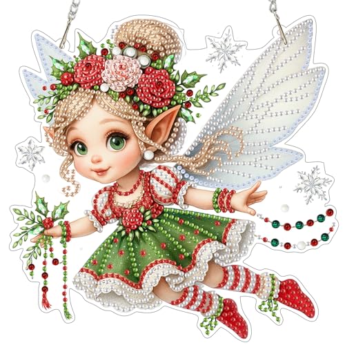 MEIYUDA Diamond Painting Anhänger Fee, 5D Diamond Painting Erwachsene Kinder Sonnenfänger, Lichtfanger DIY Set Erwachsene Fensterbilder, DIY Handwerk Malerei Kits für Home Wand Décor MEIYUDA Diamond Painting Anhänger Fee, 5D Diamond Painting Erwachsene Kinder Sonnenfänger, Lichtfanger DIY Set Erwachsene Fensterbilder, DIY Handwerk Malerei Kits für Home Wand Décor von MEIYUDA