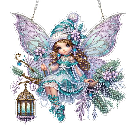 MEIYUDA Diamond Painting Erwachsene Anhänger Fee, 5D DIY Fensterbilder Diamond Painting Set Sonnenfänger, Lichtfanger Bastelset Erwachsene Kinder Malerei für Home Wand Décor MEIYUDA Diamond Painting Erwachsene Anhänger Fee, 5D DIY Fensterbilder Diamond Painting Set Sonnenfänger, Lichtfanger Bastelset Erwachsene Kinder Malerei für Home Wand Décor von MEIYUDA