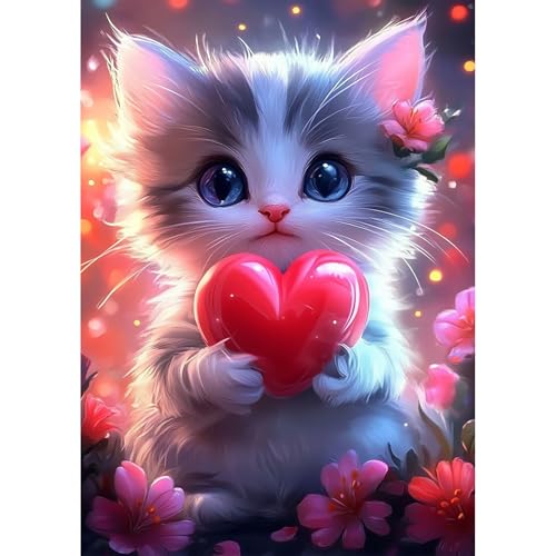 MEIYUDA Diamond Painting Erwachsene Diamant Bilder Süße Katze, 5D DIY Diamant Painting Bilder Diamond Painting Set, Bastelset Erwachsene Kinder Malerei für Home Wand Décor 30x40cm MEIYUDA Diamond Painting Erwachsene Diamant Bilder Süße Katze, 5D DIY Diamant Painting Bilder Diamond Painting Set, Bastelset Erwachsene Kinder Malerei für Home Wand Décor 30x40cm von MEIYUDA
