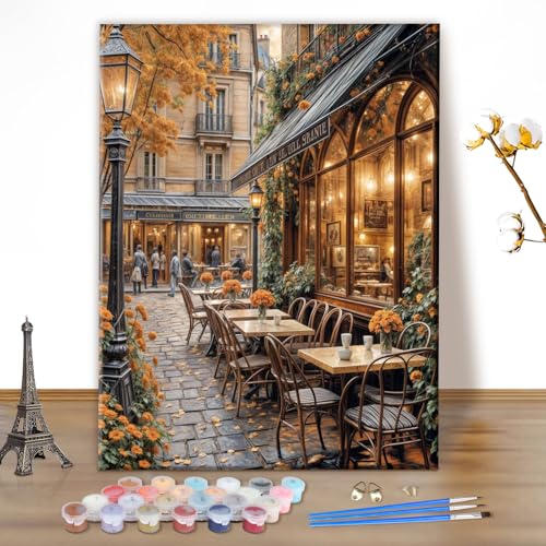 MEIYUDA Malen Nach Zahlen Erwachsene Europäischer Charme, DIY Digitales Ölgemälde-Set auf Leinwand mit Pinseln und Acrylpigment Bastelset, Artwork für Heimdekoration Geschenk 40x50cm(Ohne Rahmen) von MEIYUDA