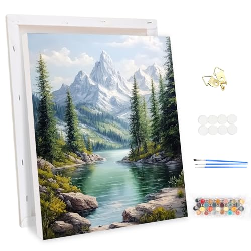 MEIYUDA Malen Nach Zahlen Erwachsene mit Rahmen, DIY Set Erwachsene Berge Bastelset Landschaft, 3 Pinsels Und Acrylfarbe DIY Handgemalt öLgemäLde Kit Als Geschenk und Home Haus Deko 30x40cm MEIYUDA Malen Nach Zahlen Erwachsene mit Rahmen, DIY Set Erwachsene Berge Bastelset Landschaft, 3 Pinsels Und Acrylfarbe DIY Handgemalt öLgemäLde Kit Als Geschenk und Home Haus Deko 30x40cm von MEIYUDA