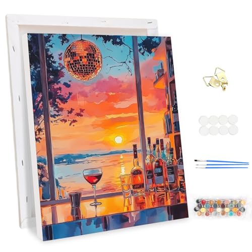 MEIYUDA Malen Nach Zahlen Erwachsene mit Rahmen, DIY Set Weinlese-Cocktail Bastelset, 3 Pinsels Und Acrylfarbe DIY Handgemalt öLgemäLde Kit Als Geschenk und Home Haus Deko 30x40cm MEIYUDA Malen Nach Zahlen Erwachsene mit Rahmen, DIY Set Weinlese-Cocktail Bastelset, 3 Pinsels Und Acrylfarbe DIY Handgemalt öLgemäLde Kit Als Geschenk und Home Haus Deko 30x40cm von MEIYUDA
