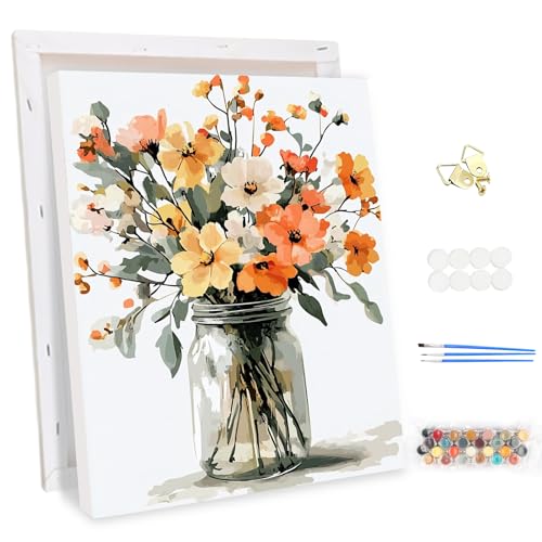 MEIYUDA Malen Nach Zahlen Erwachsene mit Rahmen, Diy Set Erwachsene Bastelset Aquarellblume, 3 Pinsels Und Acrylfarbe Diy Handgemalt öLgemäLde Kit Als Geschenk und Home Haus Deko 30x40cm MEIYUDA Malen Nach Zahlen Erwachsene mit Rahmen, Diy Set Erwachsene Bastelset Aquarellblume, 3 Pinsels Und Acrylfarbe Diy Handgemalt öLgemäLde Kit Als Geschenk und Home Haus Deko 30x40cm von MEIYUDA