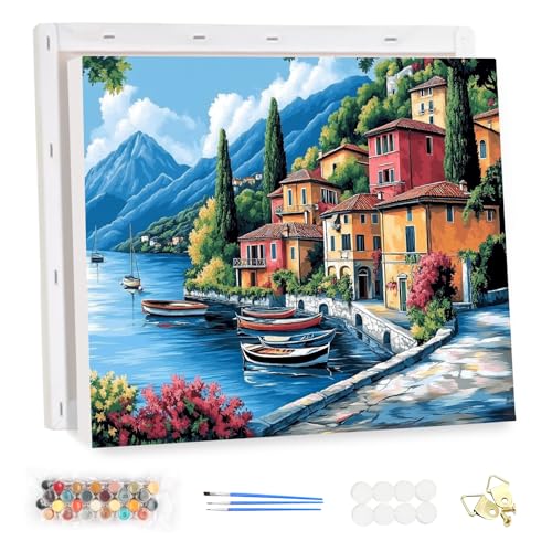 MEIYUDA Malen Nach Zahlen Erwachsene mit Rahmen Blick aufs Meer, DIY Digitales Ölgemälde-Set auf Leinwand mit Pinseln und Acrylpigment Bastelset, Artwork für Heimdekoration Geschenk 40x30cm MEIYUDA Malen Nach Zahlen Erwachsene mit Rahmen Blick aufs Meer, DIY Digitales Ölgemälde-Set auf Leinwand mit Pinseln und Acrylpigment Bastelset, Artwork für Heimdekoration Geschenk 40x30cm von MEIYUDA