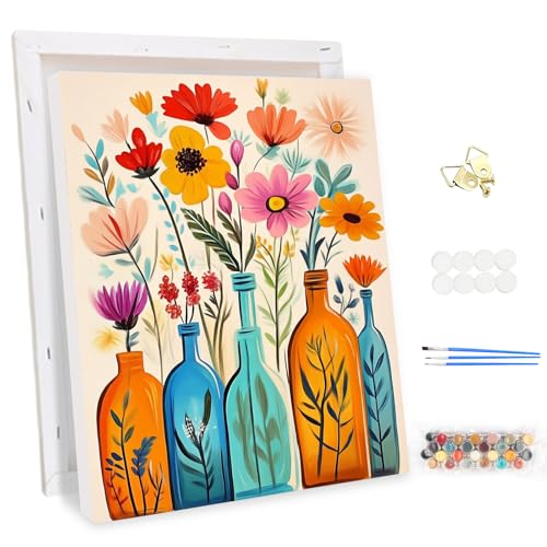MEIYUDA Malen Nach Zahlen Erwachsene mit Rahmen Blumen, DIY Digitales Ölgemälde-Set auf Leinwand mit Pinseln und Acrylpigment Bastelset, Artwork für Heimdekoration Geschenk 30x40cm MEIYUDA Malen Nach Zahlen Erwachsene mit Rahmen Blumen, DIY Digitales Ölgemälde-Set auf Leinwand mit Pinseln und Acrylpigment Bastelset, Artwork für Heimdekoration Geschenk 30x40cm von MEIYUDA