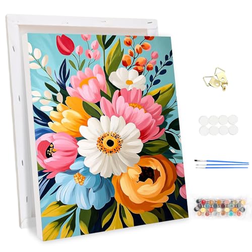 MEIYUDA Malen Nach Zahlen Erwachsene mit Rahmen Blumen in einer Vase, Paint by Numbers Malen Nach Zahlen, DIY Set mit Pinseln und Acrylfarben Handgemalt Ölgemälde Leinwand für Home Décor 30x40cm MEIYUDA Malen Nach Zahlen Erwachsene mit Rahmen Blumen in einer Vase, Paint by Numbers Malen Nach Zahlen, DIY Set mit Pinseln und Acrylfarben Handgemalt Ölgemälde Leinwand für Home Décor 30x40cm von MEIYUDA