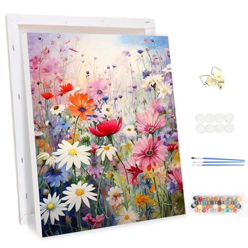MEIYUDA Malen Nach Zahlen Erwachsene mit Rahmen Blumen und Pflanzen Blume, DIY Digitales Ölgemälde-Set auf Leinwand mit Pinseln und Acrylpigment Bastelset, Artwork für Heimdekoration Geschenk 30x40cm MEIYUDA Malen Nach Zahlen Erwachsene mit Rahmen Blumen und Pflanzen Blume, DIY Digitales Ölgemälde-Set auf Leinwand mit Pinseln und Acrylpigment Bastelset, Artwork für Heimdekoration Geschenk 30x40cm von MEIYUDA