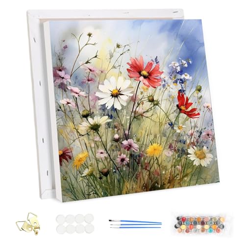 MEIYUDA Malen Nach Zahlen Erwachsene mit Rahmen Blumen und Pflanzen Blume, DIY Digitales Ölgemälde-Set auf Leinwand mit Pinseln und Acrylpigment Bastelset, Artwork für Heimdekoration Geschenk 30x30cm MEIYUDA Malen Nach Zahlen Erwachsene mit Rahmen Blumen und Pflanzen Blume, DIY Digitales Ölgemälde-Set auf Leinwand mit Pinseln und Acrylpigment Bastelset, Artwork für Heimdekoration Geschenk 30x30cm von MEIYUDA