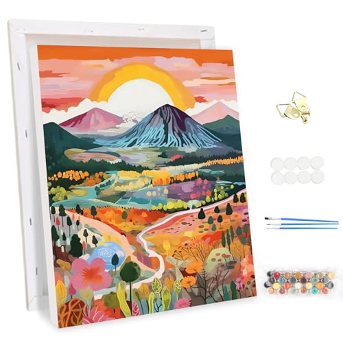 MEIYUDA Malen Nach Zahlen Erwachsene mit Rahmen Bunte Berge, DIY Digitales Ölgemälde-Set auf Leinwand mit Pinseln und Acrylpigment Bastelset Gelbstein, Artwork für Heimdekoration Geschenk 30x40cm MEIYUDA Malen Nach Zahlen Erwachsene mit Rahmen Bunte Berge, DIY Digitales Ölgemälde-Set auf Leinwand mit Pinseln und Acrylpigment Bastelset Gelbstein, Artwork für Heimdekoration Geschenk 30x40cm von MEIYUDA