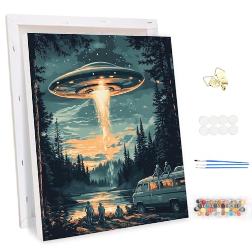 MEIYUDA Malen Nach Zahlen Erwachsene mit Rahmen Bus im Wald, DIY UFO Digitales Ölgemälde-Set auf Leinwand mit Pinseln und Acrylpigment Bastelset, Artwork für Heimdekoration Geschenk 30x40cm MEIYUDA Malen Nach Zahlen Erwachsene mit Rahmen Bus im Wald, DIY UFO Digitales Ölgemälde-Set auf Leinwand mit Pinseln und Acrylpigment Bastelset, Artwork für Heimdekoration Geschenk 30x40cm von MEIYUDA