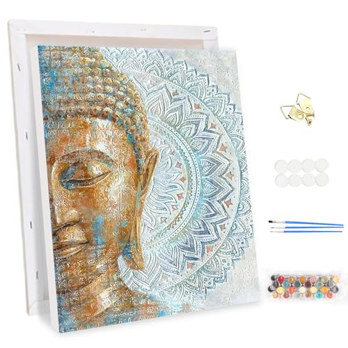 MEIYUDA Malen Nach Zahlen Erwachsene mit Rahmen Gold-Buddha, DIY Digitales Ölgemälde-Set auf Leinwand mit Pinseln und Acrylpigment Bastelset, Malen Nach Zahlen für Heimdekoration Geschenk 30x40cm MEIYUDA Malen Nach Zahlen Erwachsene mit Rahmen Gold-Buddha, DIY Digitales Ölgemälde-Set auf Leinwand mit Pinseln und Acrylpigment Bastelset, Malen Nach Zahlen für Heimdekoration Geschenk 30x40cm von MEIYUDA